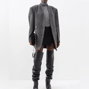 NWT Isabel Marant Lila Double-Breasted Virgin Wool Coat Chic Quiet Luxury 42/10